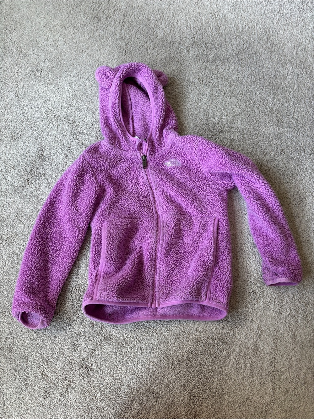 The North Face Kids' Pink Sherpa Hooded Jacket with Ears
